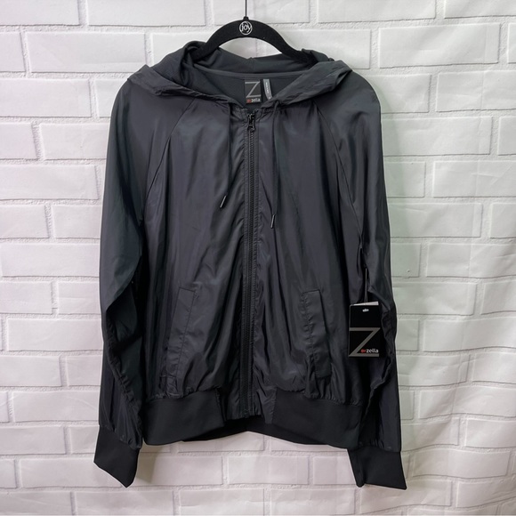 Zella Jackets & Coats Nwt Zella Athletic Jacket Windbreaker Black